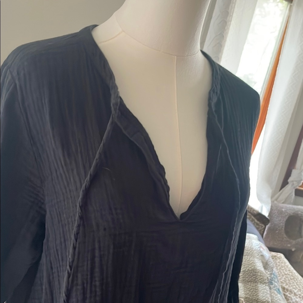 The Drop Gauze Black Summer Black Flowy Dress Medium - Picture 8 of 13